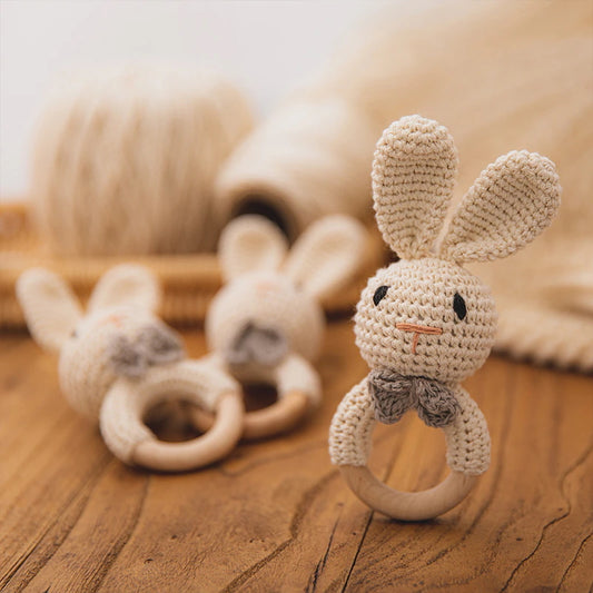 Hochet en Crochet Petit Lapin pour bébé